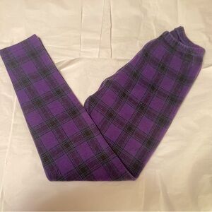 The Limited Purple Plaid Leggings